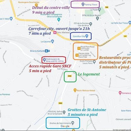 Logement A Brive Avec Terrasse Et Climatisation - Pres De La Gare Et Du Centre-Ville - Wifi Et Stationnement Gratuit Exteriér fotografie